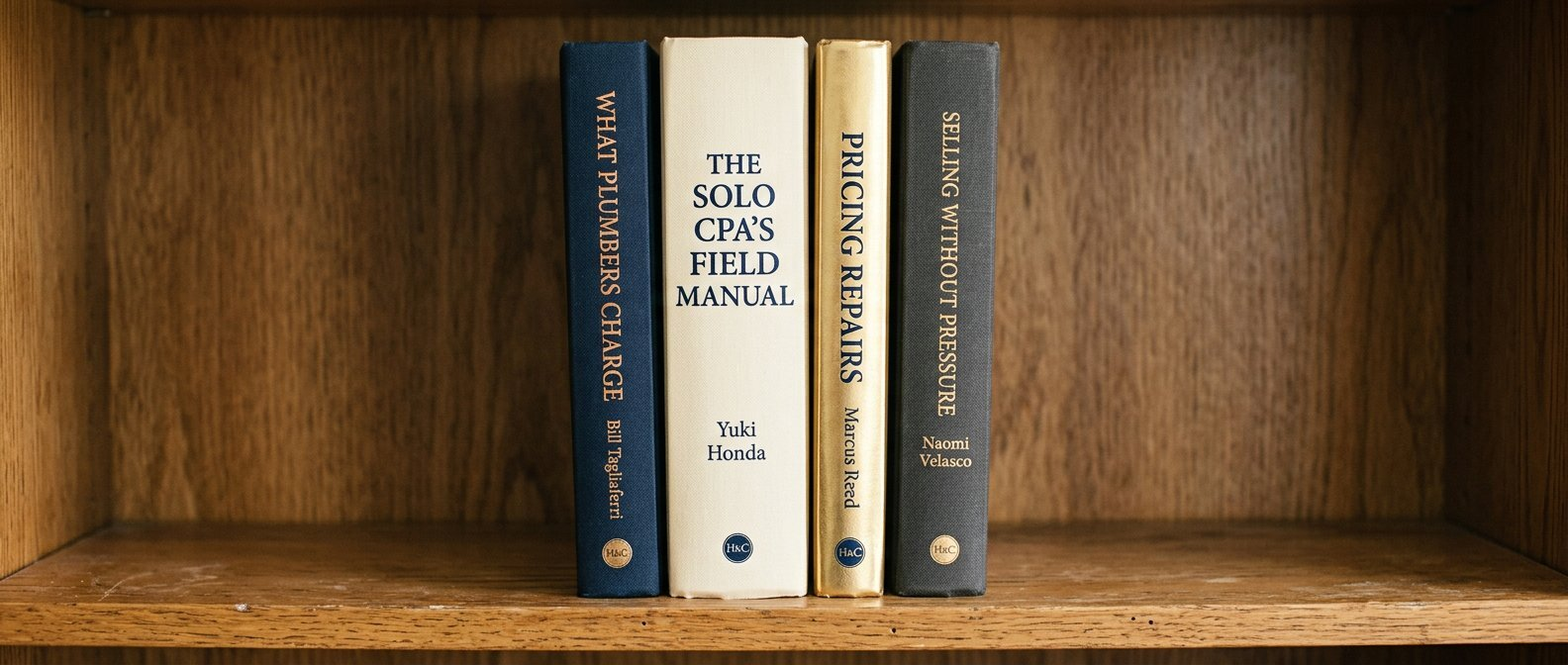 A row of nonfiction book spines from a working publisher's catalog.